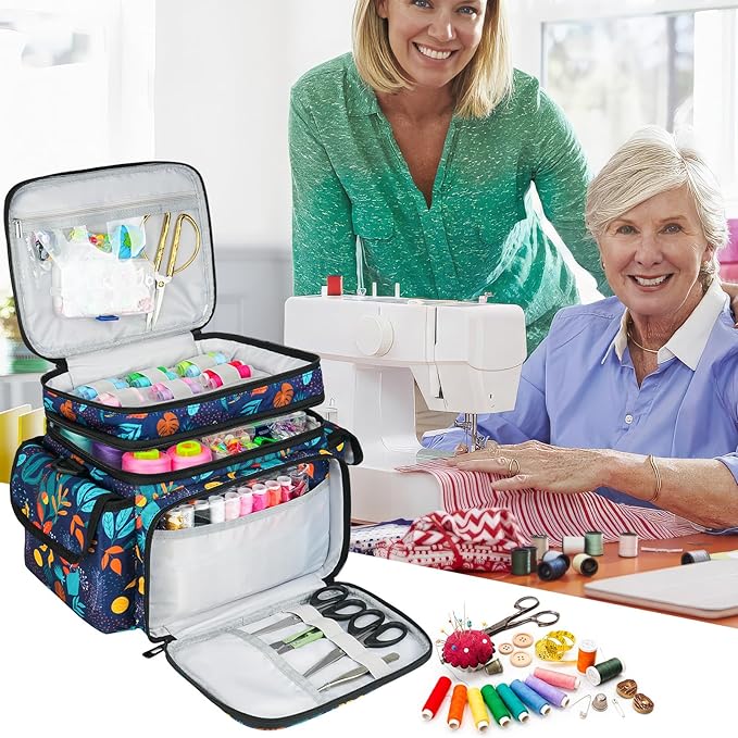 LEFOR·Z Small Sewing Supplies Organizer, Double-Layer Sewing Accessories - Image 7