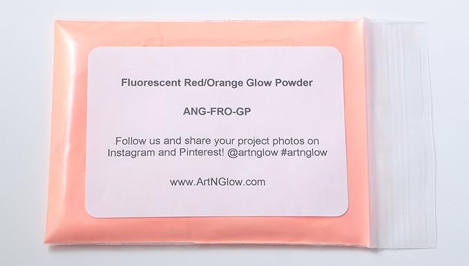 Glow in The Dark Pigment Powder - Neutral and Fluorescent Color for Art Painting, Fine Art, Nail Art Paint, and DIY Crafts - Long Lasting 10+ Color Options - Fluorescent Red - (30 Grams/1 Ounce)