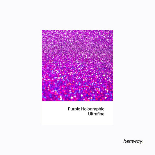 Hemway Polyurethane & Epoxy Resin Glitter for Arts, Crafts, Tumblers, Flooring, Woodwork, Decorating and Resin Projects 100g - Purple Holographic