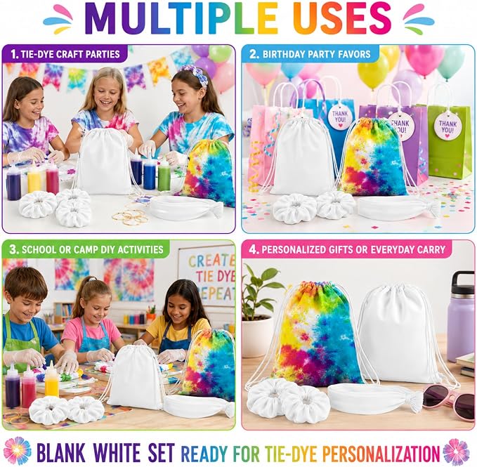 Abbylike 72 Pcs Tie Dye Party Supplies - Image 6