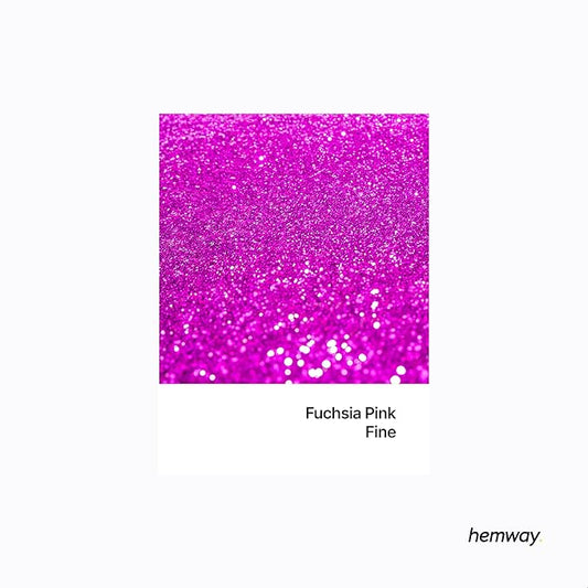 Hemway Polyurethane & Epoxy Resin Glitter 100g / 3.5oz Metallic Crystal Flake Additive for Flooring Jewelry Tumblers Glass Pigment - Fine (1/64" 0.015" 0.4mm) - Fuchsia Pink