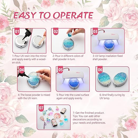 UV Resin-100g Upgraded Crystal Clear Hard Type UV Curing Premixed Epoxy Resin Starter Kit for Jewelry Making