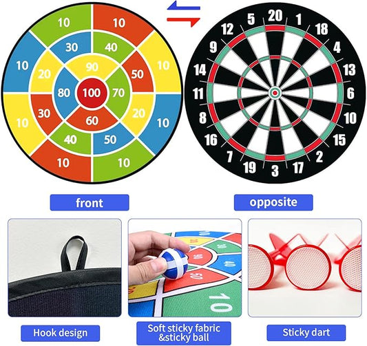 29 Inches Dart Board for Kids,Kids Large Dart Board with Sticky Balls and Darts,Indoor/Outdoor Sport Party Fun Games Toys Birthday Gifts for 3 4 5 6 7 8 9 10 11 12+Year Old Boys Girl