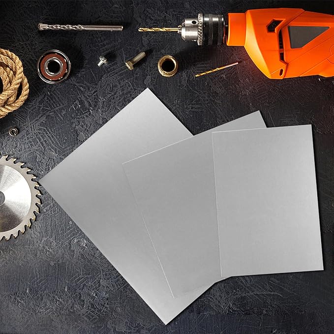 Galvanized Metal Sheet 8" x 12" x 1/32" Inch Galvanized Steel Sheet Plates for Magnetic Mount Board Wall 20GA(0.80MM) Galvanized Steel Plate Panels Stock for Roof Flashing Fixing Repair, Crafts, DIY