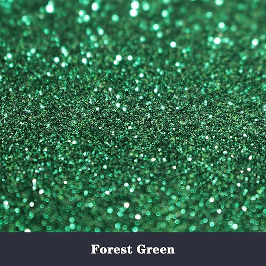 High Capacity 260g Shaker Bottle Package Metalic Fine Glitter,ANGXILIN for Tumbler Jewelry Making,Epoxy Resin DIY Craft,Face Body Nail Art Fine Glitter (Forest Green)