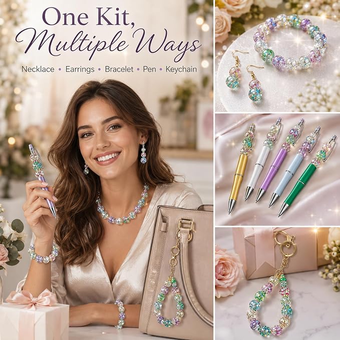 250 Pcs Beads for Pens - 16mm Focal Beads for Beadable Pens - Image 9