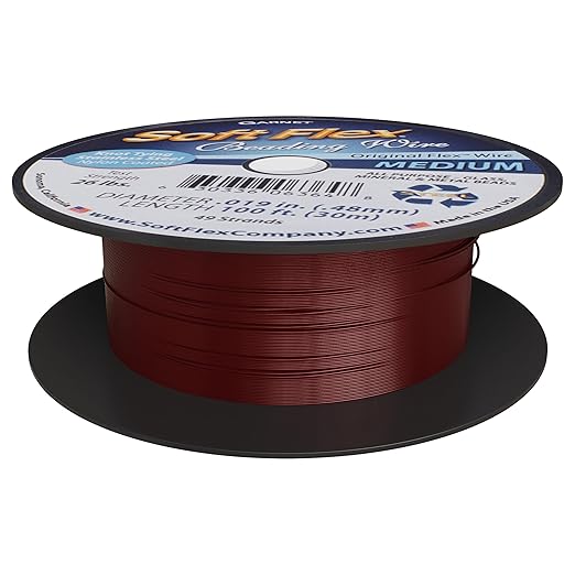 Soft Flex 49 Strand Beading Wire - Medium 0.19 Diameter - 100 Feet Nylon Design Wire