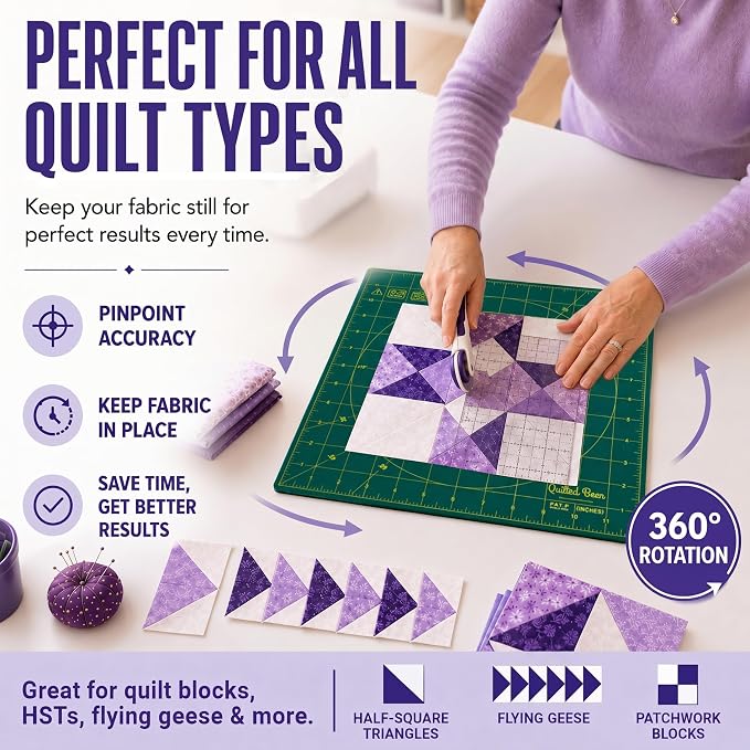 The Quilted Bear Rotating Cutting Mat 18" x 18" - Image 7