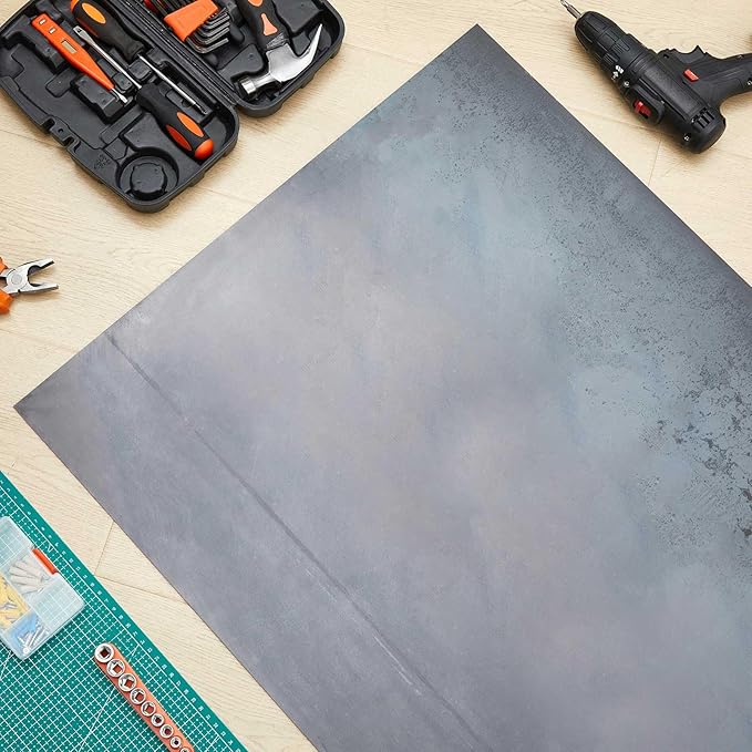 Hicarer 24 x 48 Inch A36 Carbon Steel Sheet 0.08" Thickness Length 14 Gauge Hot Rolled Steel Plate for Automotive Sheet Metal, Furniture or Industrial, Unpolished (Mill) Finish