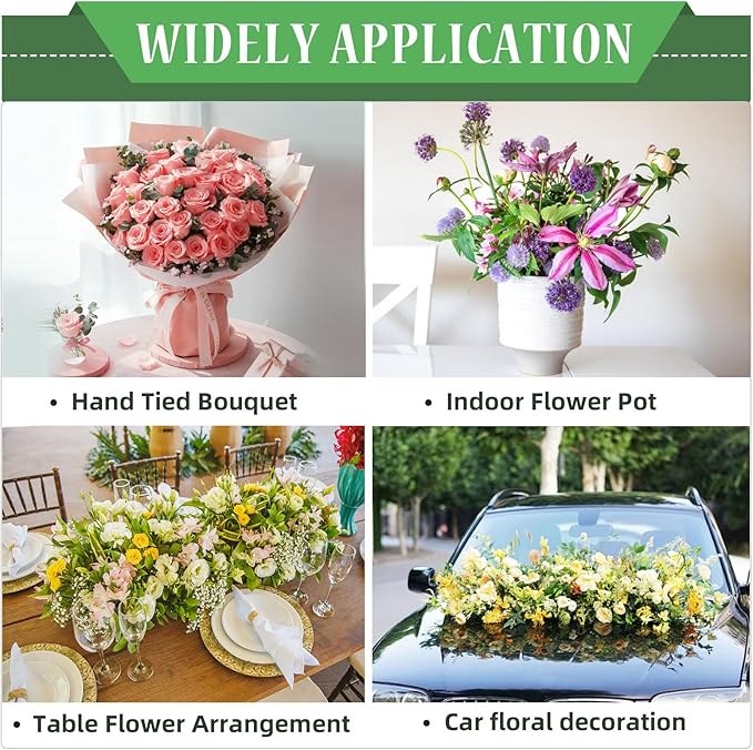Gardace 2 Pack Floral Foam Blocks Each (8.7"L x 3.5"W x 2"H), Green Wet and Dry Floral Foam, Used for Fresh Flowers and Artificial Flowers, Plant Foam is Suitable for Wedding, Festival Decoration