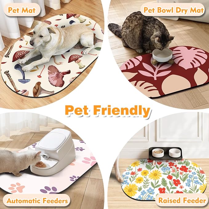 Dog Food Mat 20''x12'', Small Pet Feeding Mat, Non-Slip Rubber Pet Food Mat - Image 6