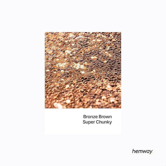 Hemway Glitter for Resin 100g Bronze Brown Metallic Crystals for Epoxy Craft Super Chunky Flakes Tumblers Wax Melt