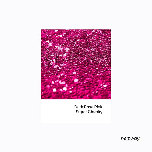 Hemway Glitter for Resin 100g Dark Rose Pink Metallic Crystals for Epoxy Craft Super Chunky Flakes Tumblers Wax Melt