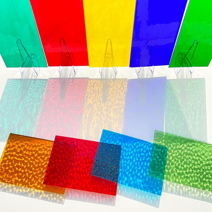 ILLUCKAI 36 Sheets Transparent Stained Glass Sheets, 6 x 4 Inch Cathedral Art - Image 6