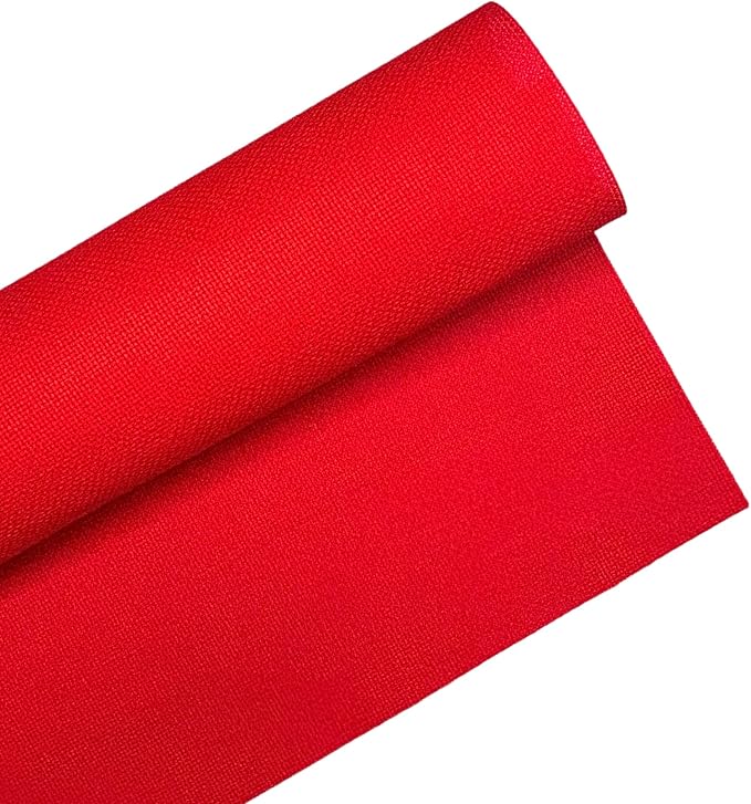 2 Sheets of Red 14 Count Aida Cloth – 18 x 18 Inch Pre-Cut Fabric Squares – Cross Stitch Fabric – 100% Cotton – Ideal for Needlework & Embroidery – The Knotty Unicorn