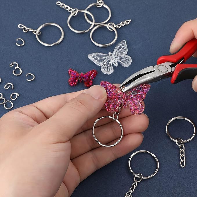 50Sets 1 inch Keychain Rings Golden Split Round Key Ring - Image 7