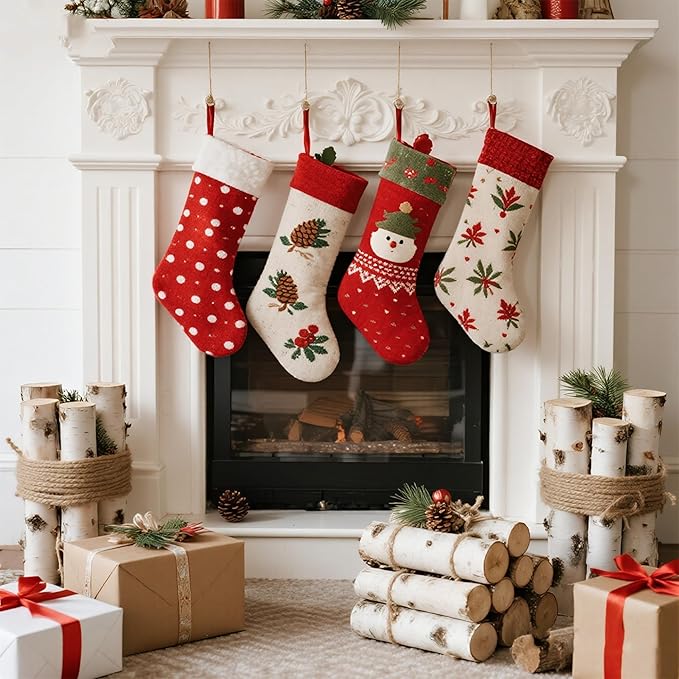 12-Pack White Birch Logs for Fireplace - Natural Decorative Birch Branches for Mantel, Fake Fireplace, Indoor Decor, DIY Crafts, and Planter Decoration (0.8"-1.6" Dia. x 16" Long)