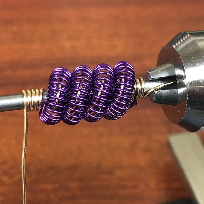 The Beadsmith EZ Coiler Pro – Wire Elements – Includes Mountable Base, 9 Mandrels, Chuck Key, Instructions, and a Storage Case – Create Jump Rings, Coiled Beads, Beaded Coils, and Spirals