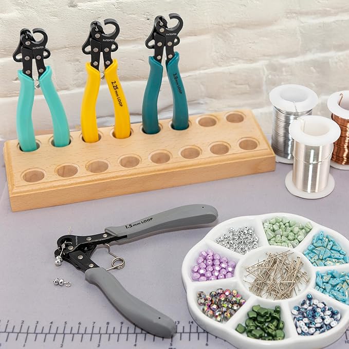 The Beadsmith One Step Looper – Create and Trim Consistent 3 mm Loops for Jewelry, Use With 18-26g Craft Wire
