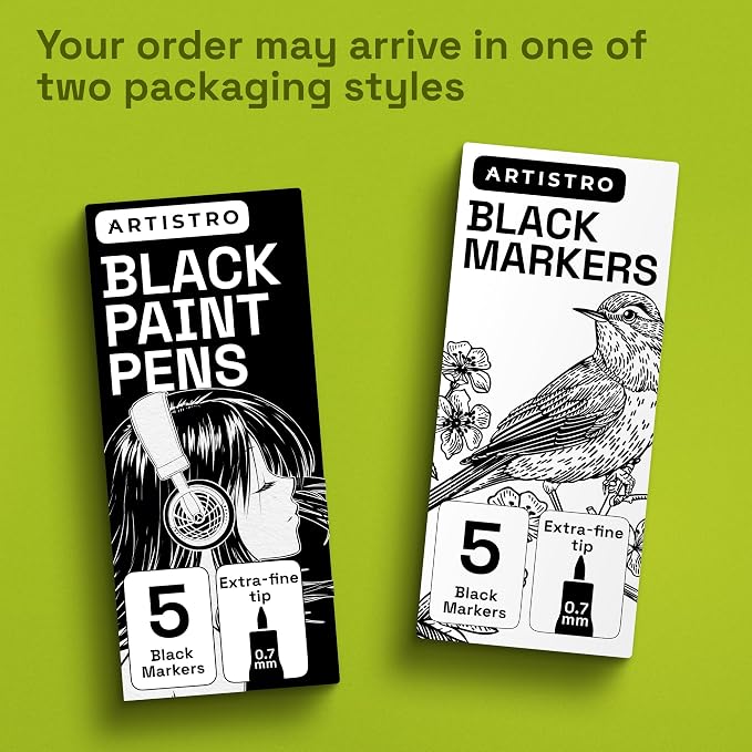 ARTISTRO 5 Black Paint Pen for Rock, Painting - Image 9