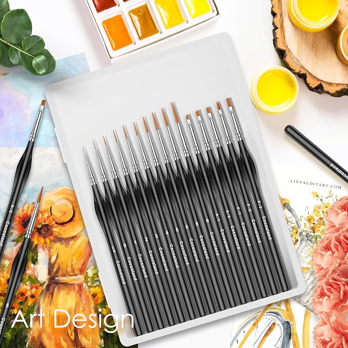 Miniature Paint Brushes, Micro Detail Paint Brush Set, Triangular Grip Handles - Image 6