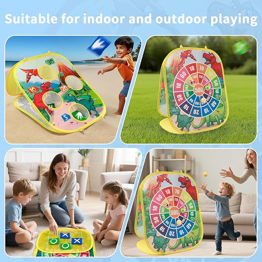Bean Bag Toss Game Toy Indoor and Outdoor Toys for Kids Toddlers Dinosaur Toys Family Party Carnival Games for Boys and Girls 3 4 5 6 7 8 9 Year Old Birthday Gifts Outside Backyard Beach Lawn Games
