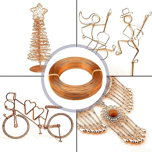 2mm Aluminum Wire - 100ft, 12 Gauge, Bendable Anodized Metal for Sculpting, Jewelry Making, Armature Making, Wire Weaving & Wrapping, Crafting