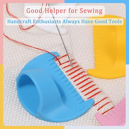 1 PCS 3mm Edge Lock Seam Guide, Mini Sewing Finger Ruler for Hand Sewing, DIY Sewing Kit Tool, Sewing Needle Gauge Measuring Guide, Yellow