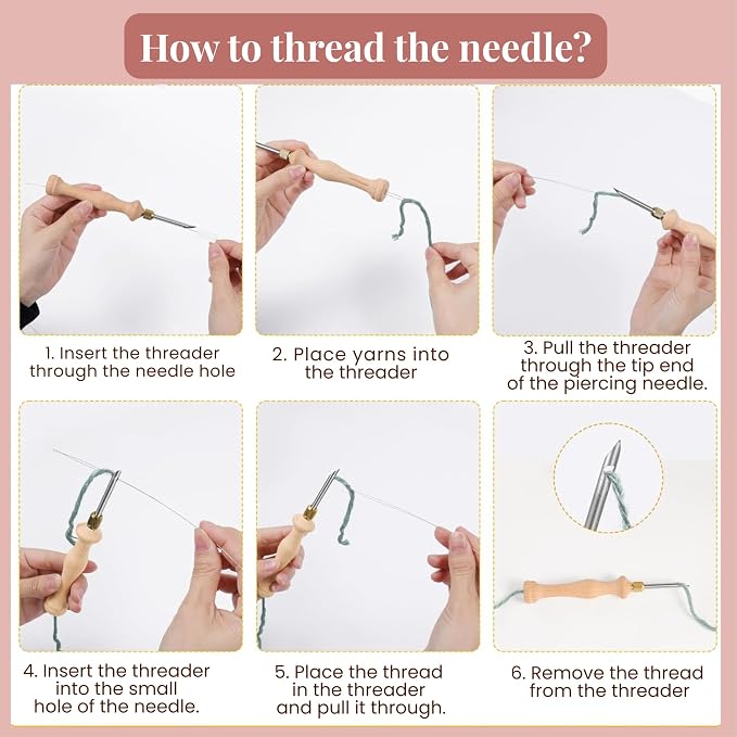 Zyrose Punch Needle Kit for Beginners – Modern Embroidery Kit - Image 9