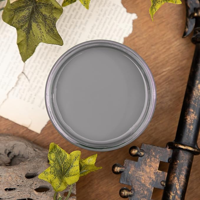 Dixie Belle Paint Company Chalk Finish Furniture Paint - Hurricane Gray (4oz) - Matte Medium Gray Chic Chalk Mineral DIY Furniture Paint