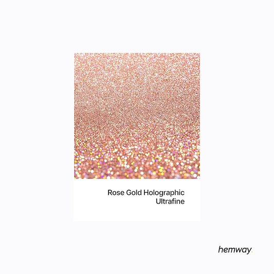 Hemway Polyurethane & Epoxy Resin Glitter for Arts, Crafts, Tumblers, Flooring, Woodwork, Decorating and Resin Projects 100g - Rose Gold Holographic