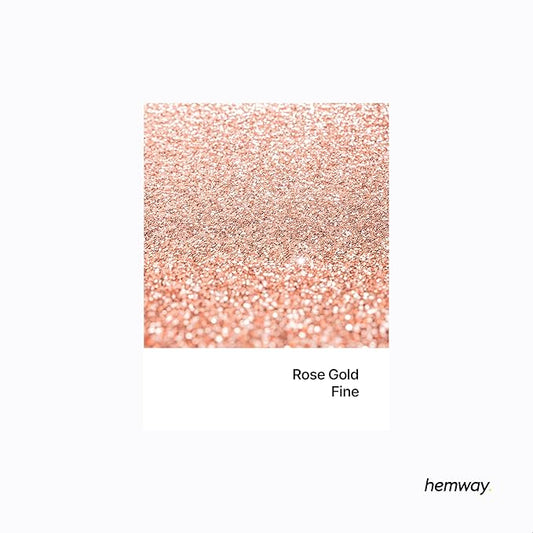 Hemway Polyurethane & Epoxy Resin Glitter 100g / 3.5oz Metallic Crystal Flake Additive for Flooring Jewelry Tumblers Glass Pigment - Fine (1/64" 0.015" 0.4mm) - Rose Gold