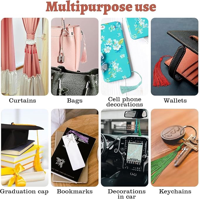 100 Pcs Silver Mini Tassels 13cm/5 Inch - Image 4