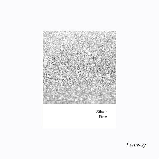 Hemway Polyurethane & Epoxy Resin Glitter 100g / 3.5oz Metallic Crystal Flake Additive for Flooring Jewelry Tumblers Glass Pigment - Fine (1/64" 0.015" 0.4mm) - Silver