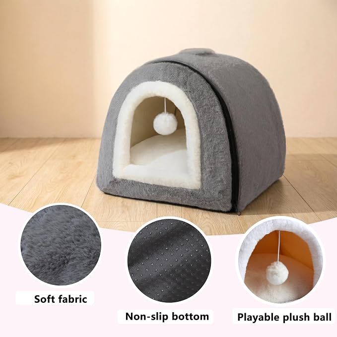 Cat Bed for Indoor Cats,Foldable cat cave,Anti-Slip & Water-Resistant - Image 7