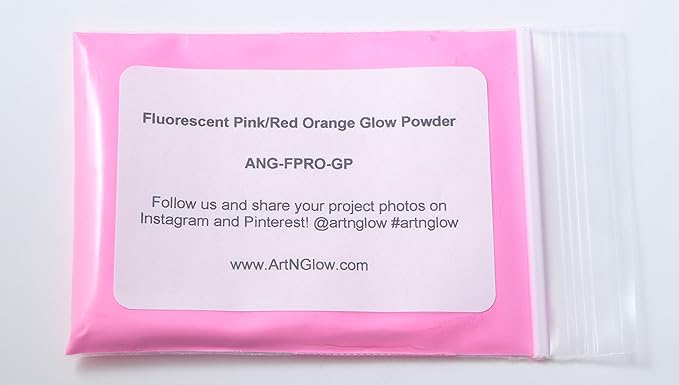 Glow in The Dark Pigment Powder - Neutral and Fluorescent Color for Art Painting, Fine Art, Nail Art Paint, and DIY Crafts - Long Lasting 10+ Color Options - Fluorescent Pink - (1 Ounce/30 Grams)