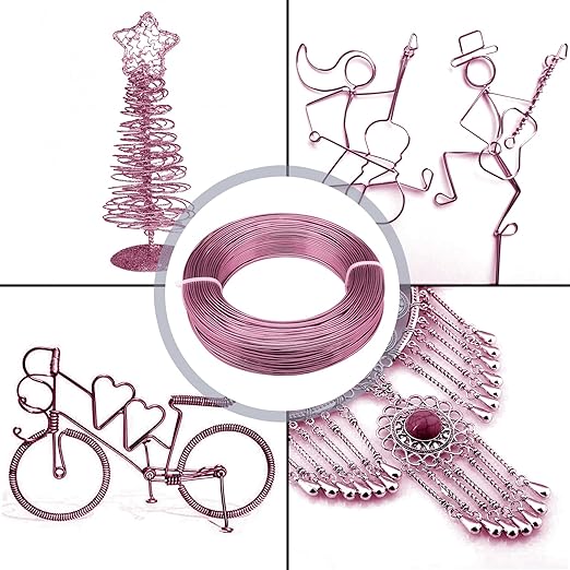 12 Gauge Aluminum Wire - 100 Feet AnselLimited Edward Bendable Anodized Metal Wire for Sculpting, Jewelry, Armature, Wrapping & Craft