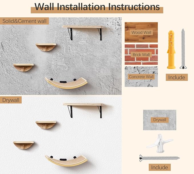 Cat Wall Shelf & Window Perch Combo, Wood Cats Wall Furniture - Image 9