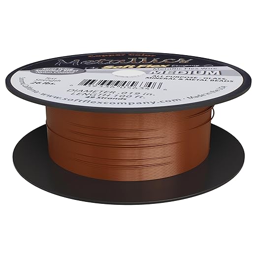 Soft Flex 49 Strand Beading Wire - Medium 0.19 Diameter - 100 Feet Nylon Design Wire