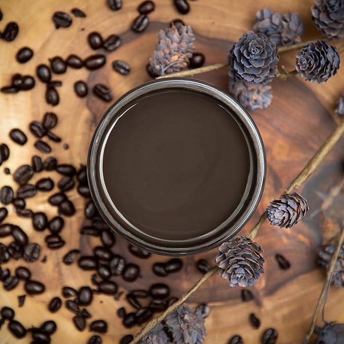 Dixie Belle Paint Company Chalk Finish Furniture Paint - Coffee Bean (8oz) - Matte Espresso Brown Chic Chalk Mineral DIY Furniture Paint