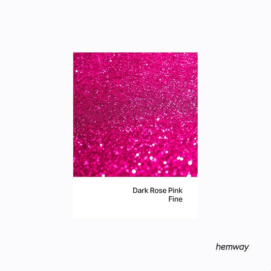 Hemway Polyurethane & Epoxy Resin Glitter 100g / 3.5oz Metallic Crystal Flake Additive for Flooring Jewelry Tumblers Glass Pigment - Fine (1/64" 0.015" 0.4mm) - Dark Rose Pink