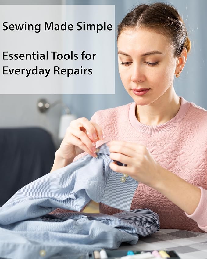 Vellostar Small Sewing Kit for Beginners – Portable Needle & Thread Travel Kit - Image 9