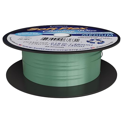 Soft Flex 49 Strand Beading Wire - Medium 0.19 Diameter - 100 Feet Nylon Design Wire