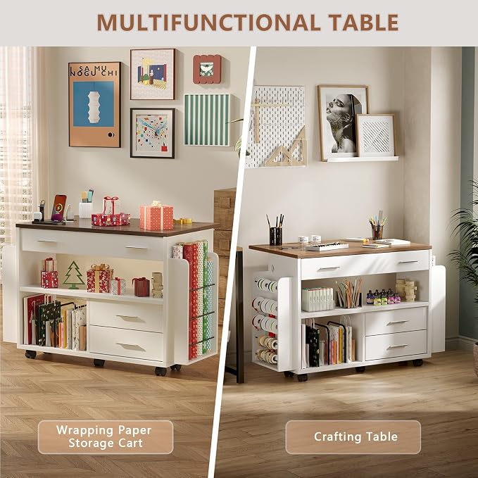 Wrapping Paper Storage Cart - Image 9