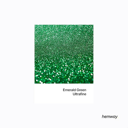 Hemway Polyurethane & Epoxy Resin Glitter for Arts, Crafts, Tumblers, Flooring, Woodwork, Decorating and Resin Projects 100g - Emerald Green