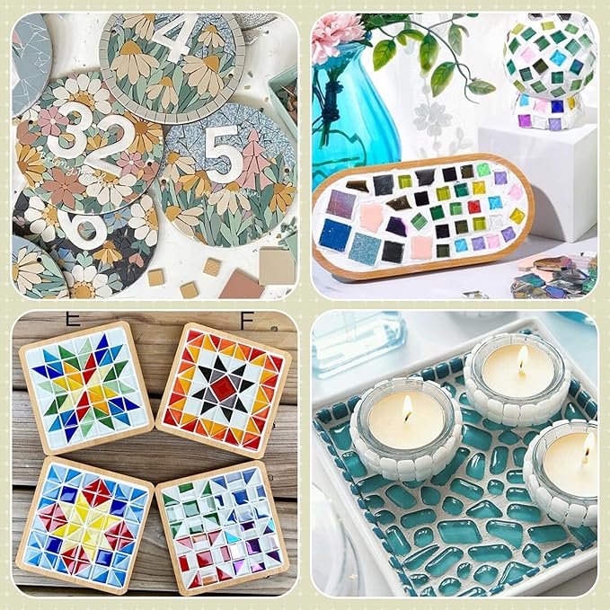24 Pcs Mosaic Grid Tile Mesh with Adhesive Backing, 12x12 Inch Alkaline Resistant Fiberglass Sheets for DIY Installation, Crafts, Bathroom, Kitchen