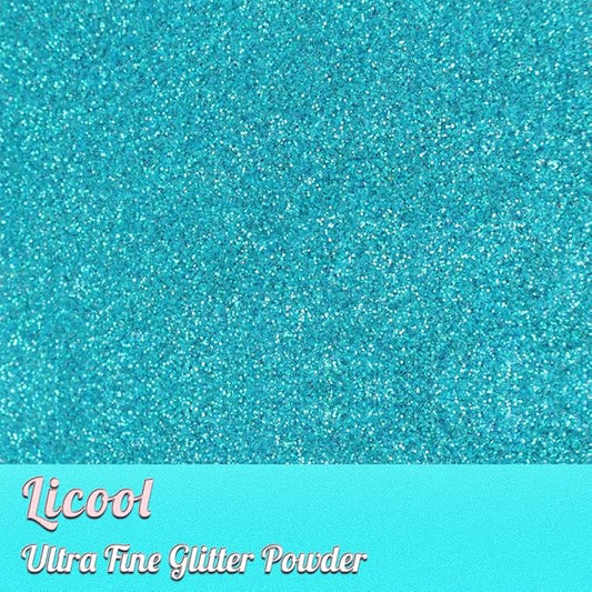 100g/3.5oz Pack Iridescent Rainbow Fine Glitter for DIY Craft, Epoxy Resin, Tumbler Making, Festival Decor, Makeup, Body, Eye, Nail Art (Iridescent Light Blue)