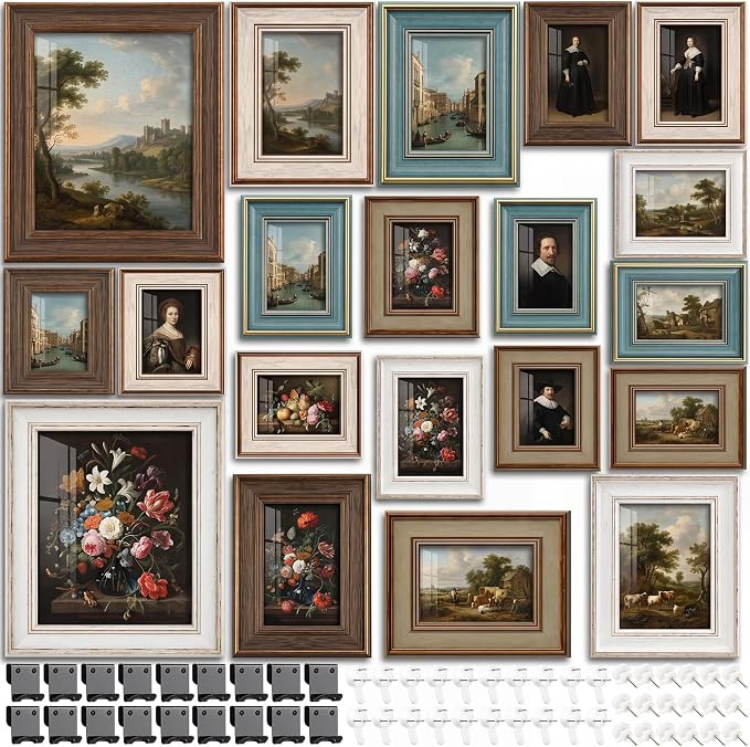 Kathfly 20 Pack Vintage Picture Frames - Image 8