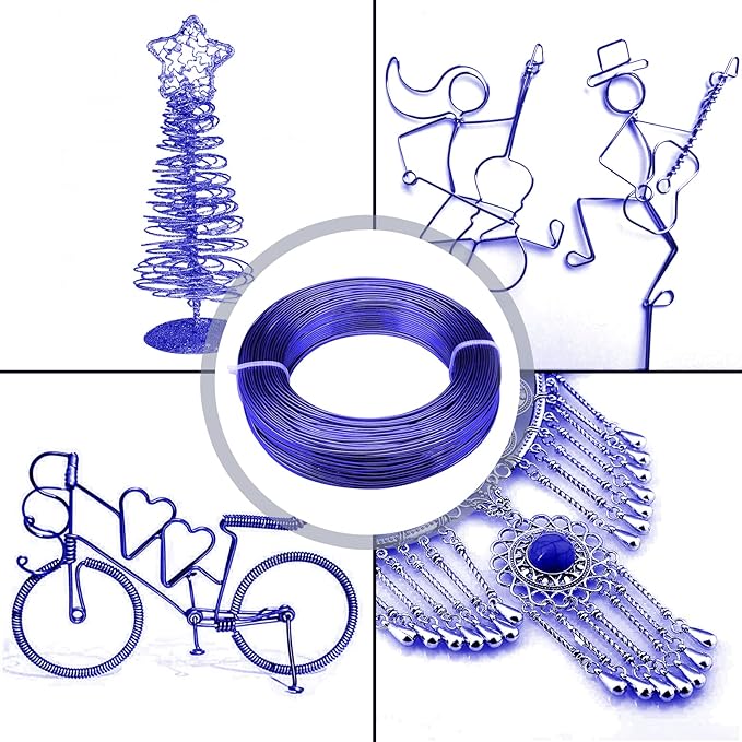 2mm Aluminum Wire - 100 Feet, 12 Gauge, Bendable, Anodized for Sculpting, Jewelry Making, Armature Making