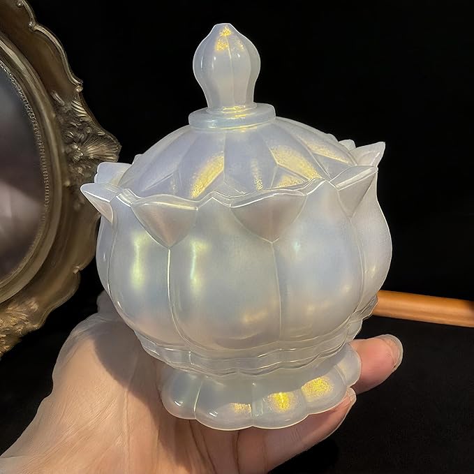 Resin Jar Mold with Lid, Silicone Jar Mold 3D Storage Jewelry Candle Holder Container Mould for Resin Casting, Concrete Craft Decor